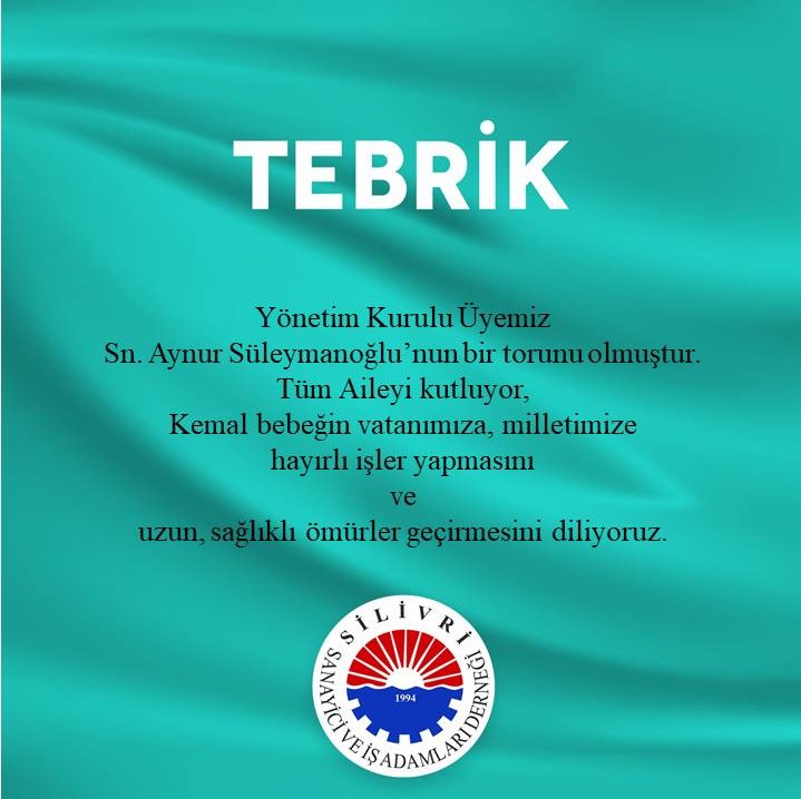 Yönetim Kurulu Üyemiz Aynur Süleymanoğlu’nun Torunu Dünyaya Gelmiştir