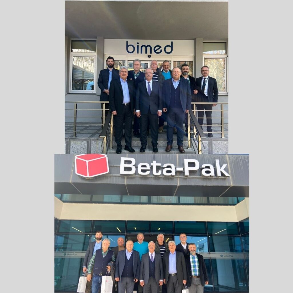 Rıdvan Mertöz’ün yeni fabrikaları Bimed ve Beta-Pak firmalarına Yönetim Kurulu Üyelerimizin katılımıyla hayırlı olsun ziyareti gerçekleştirdik.