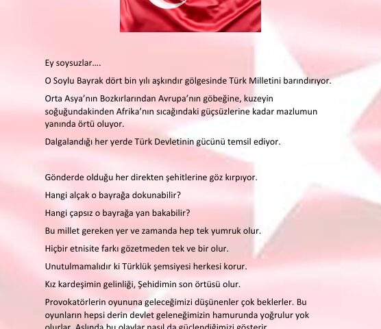 Başkanımız Hakan Kocabaş’ın, Türk Bayrağımıza yönelik gerçekleştirilen menfur saldırıya ilişkin yazısı