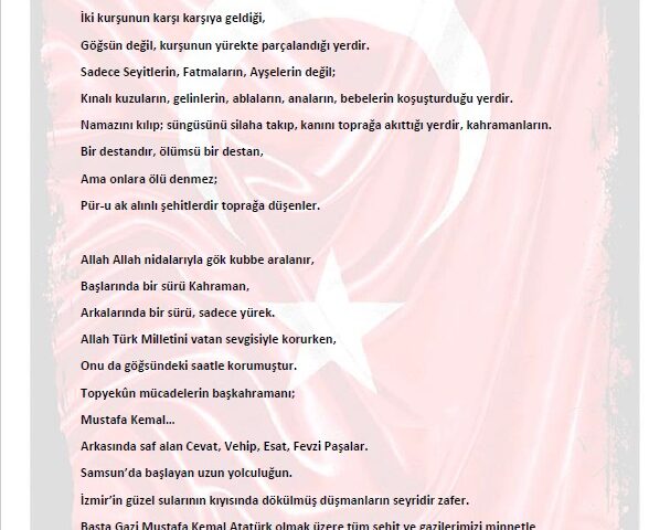 Başkanımız Hakan Kocabaş’ın “18 Mart Çanakkale Zaferi” Yazısı